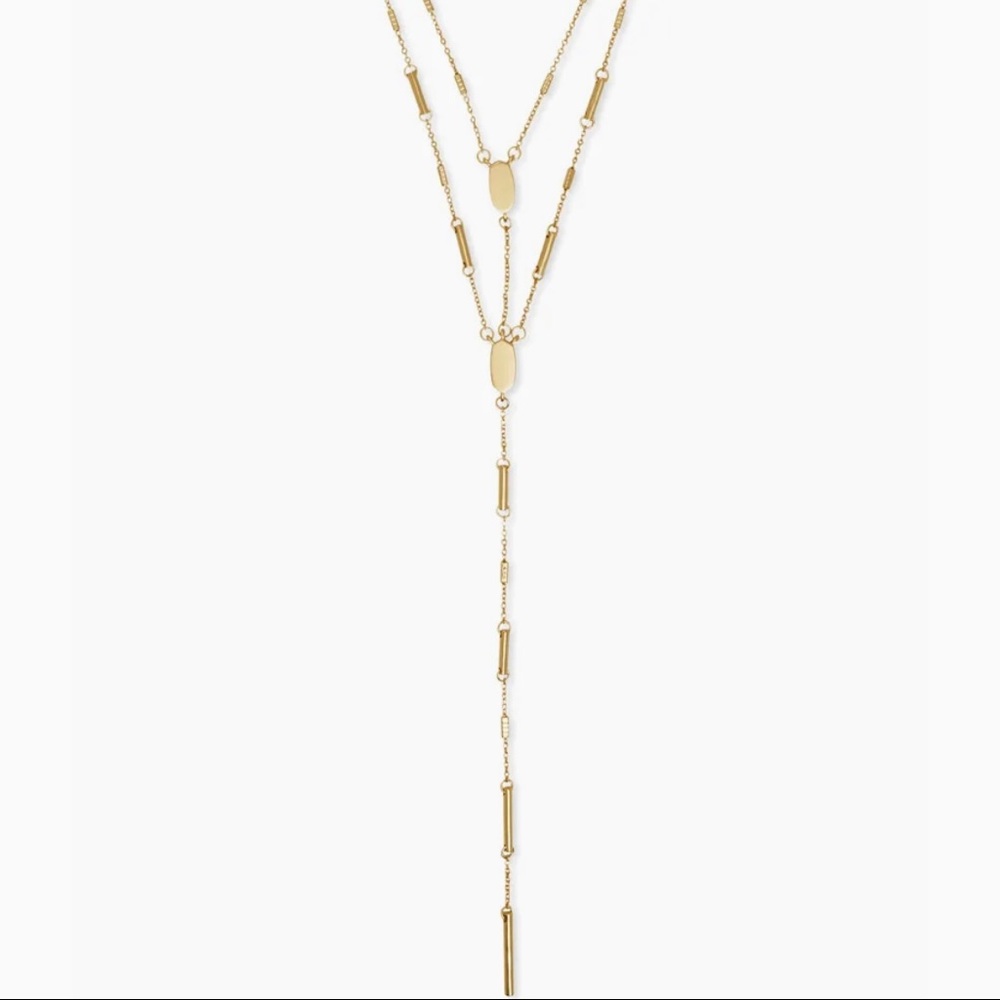 Kendra Scott Gold Adelia Gold Y Necklace